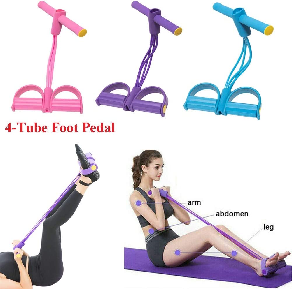 Foot Pedal Resistance Band Elastic Tummy Trimmer