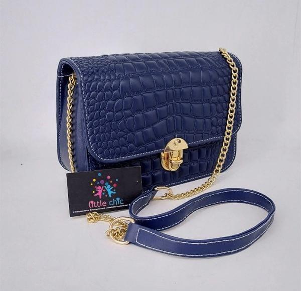 Stylish crocodile texture cross body bag