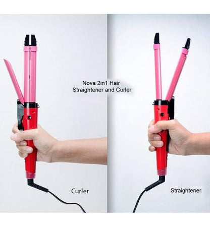2 In 1 Hair Straighter & Curler