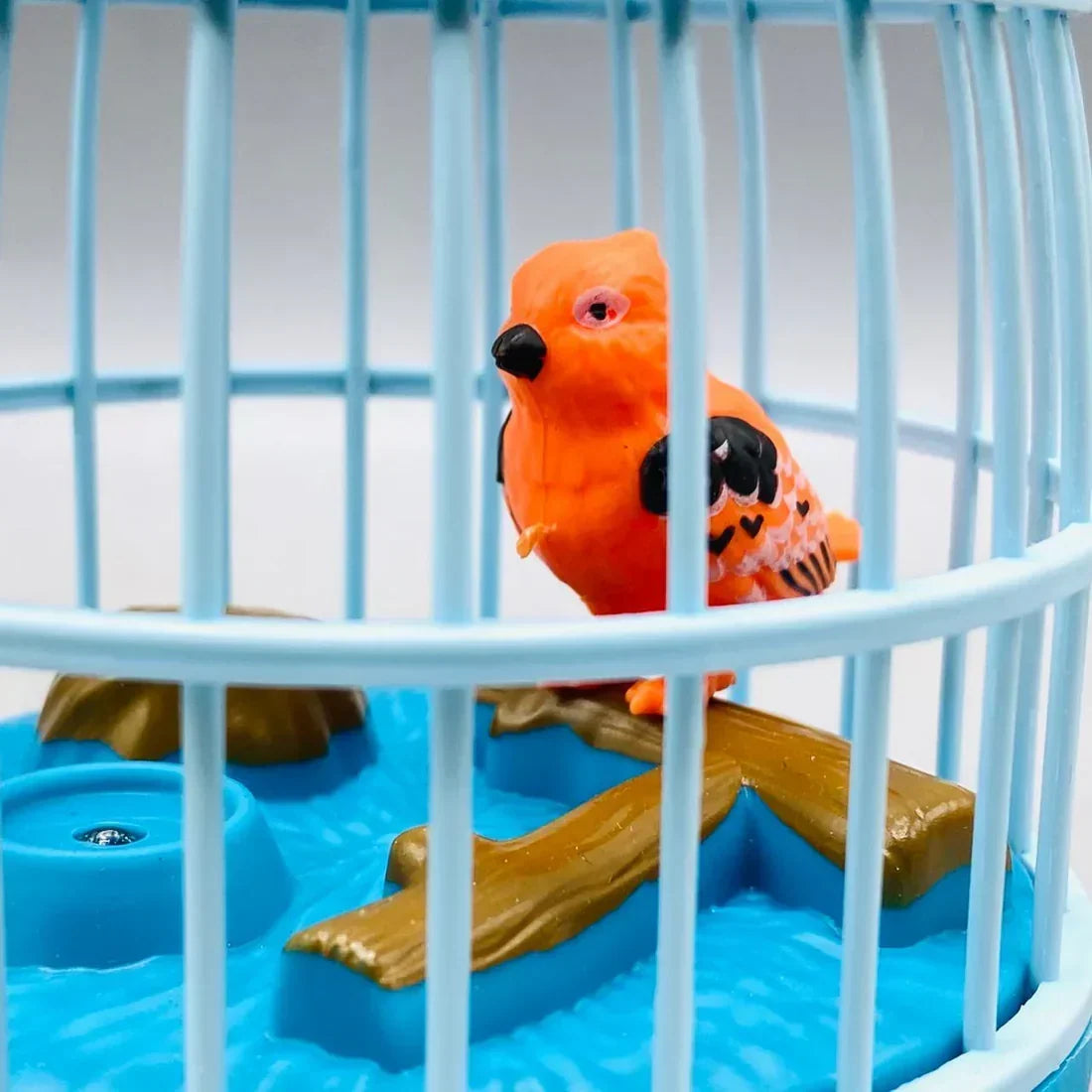 TALKBACK MUSICAL LIGHT BIRD CAGE WITH 2 BIRDS BEAUTIFUL TOY