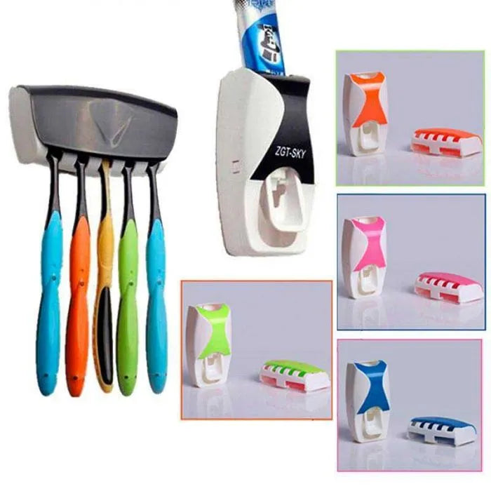 Best Quality Set of Toothpaste Dispenser & Brush Holder
